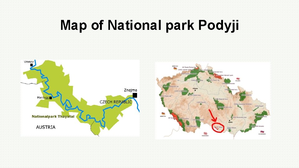 Map of National park Podyji 