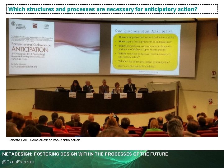 Which structures and processes are necessary for anticipatory action? Roberto Poli – Some question
