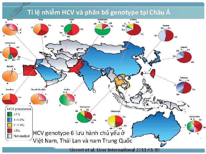 Tỉ lệ nhiễm HCV và phân bố genotype tại Châu Á HCV genotype 6