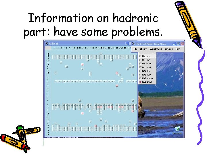 Information on hadronic part: have some problems. 