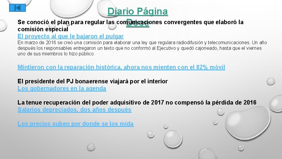 Diario Página Se conoció el plan para regular las comunicaciones convergentes que elaboró la