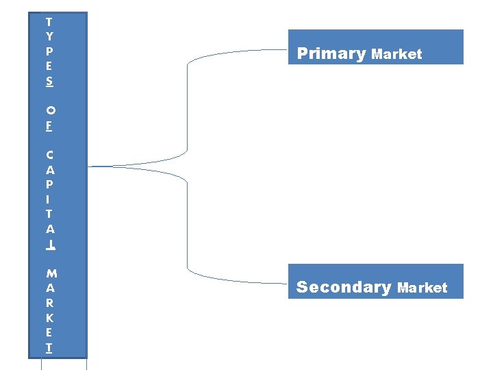 T Y P E S Primary Market O F C A P I T T Y P E S Primary Market O F C A P I T