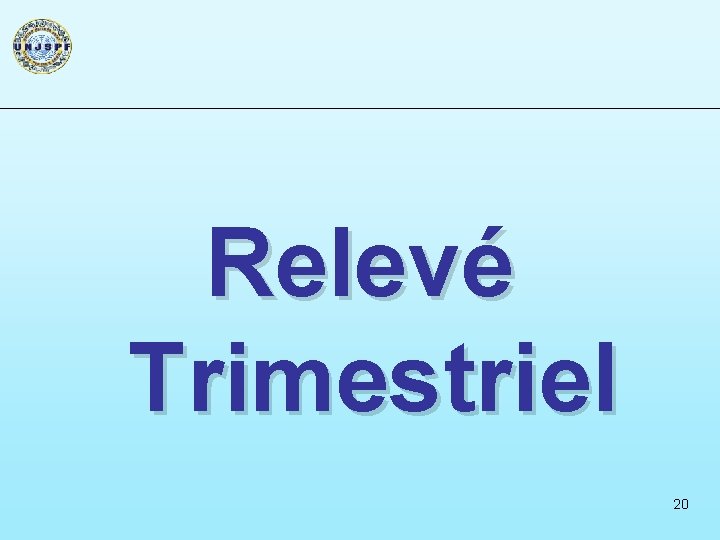 Relevé Trimestriel 20 