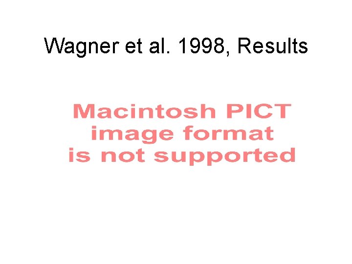 Wagner et al. 1998, Results 