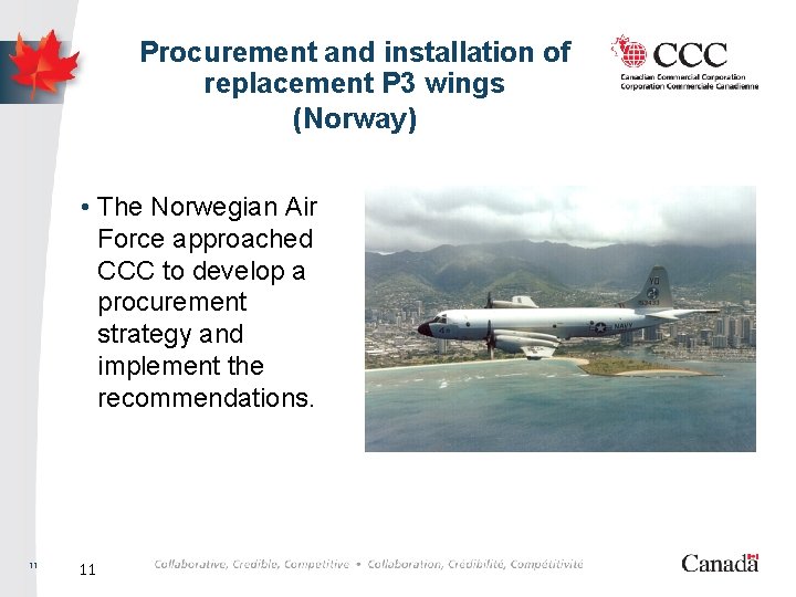 P 3 and Wings with Norway Procurement installation of replacement P 3 wings (Norway)