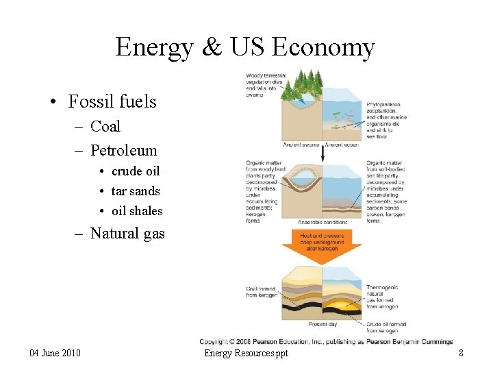 Energy & US Economy • Fossil fuels – Coal – Petroleum • crude oil