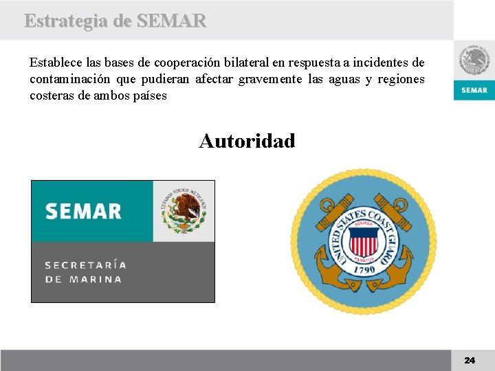Estrategia de SEMAR Establece las bases de cooperación bilateral en respuesta a incidentes de