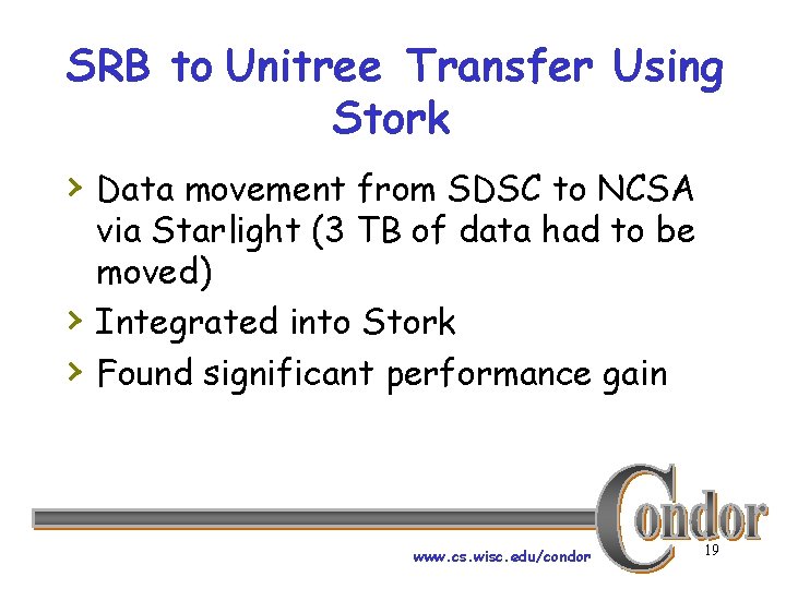 SRB to Unitree Transfer Using Stork › Data movement from SDSC to NCSA ›