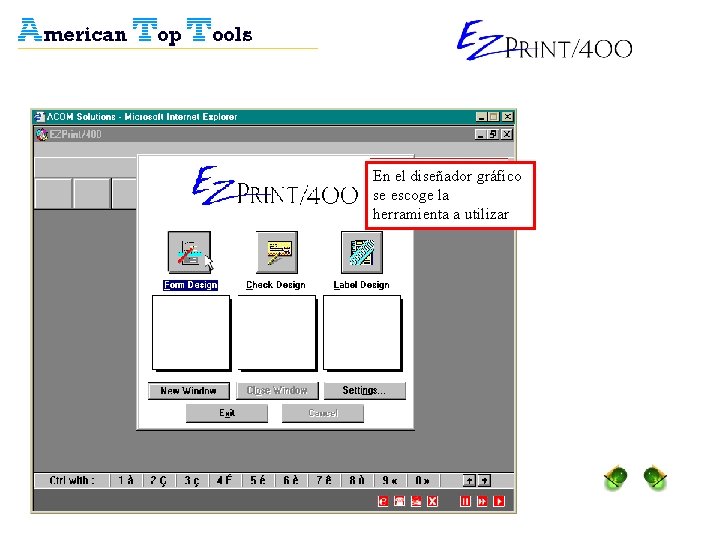 En el diseñador gráfico se escoge la herramienta a utilizar 