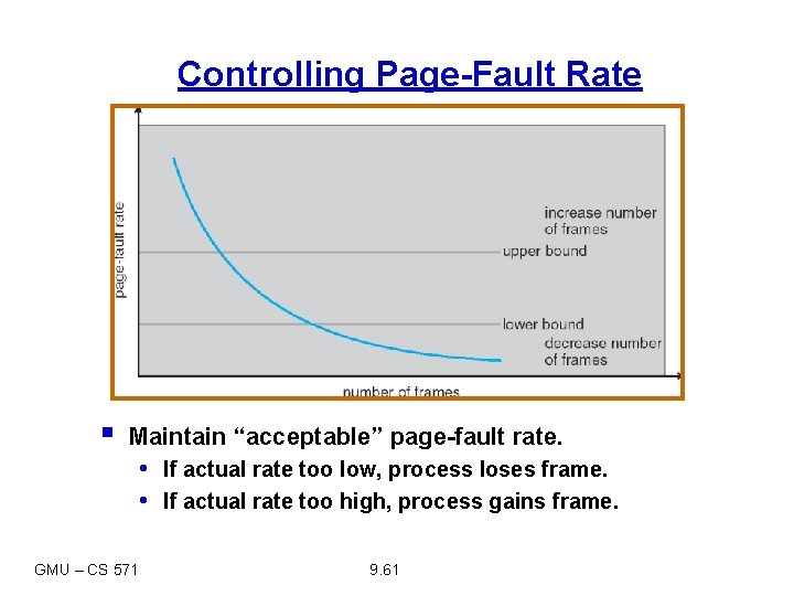 Controlling Page-Fault Rate § Maintain “acceptable” page-fault rate. • If actual rate too low,