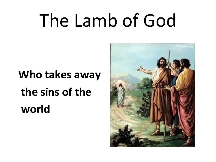 The Lamb of God Who takes away the sins of the world 