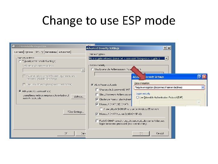 Change to use ESP mode Change to use ESP mode