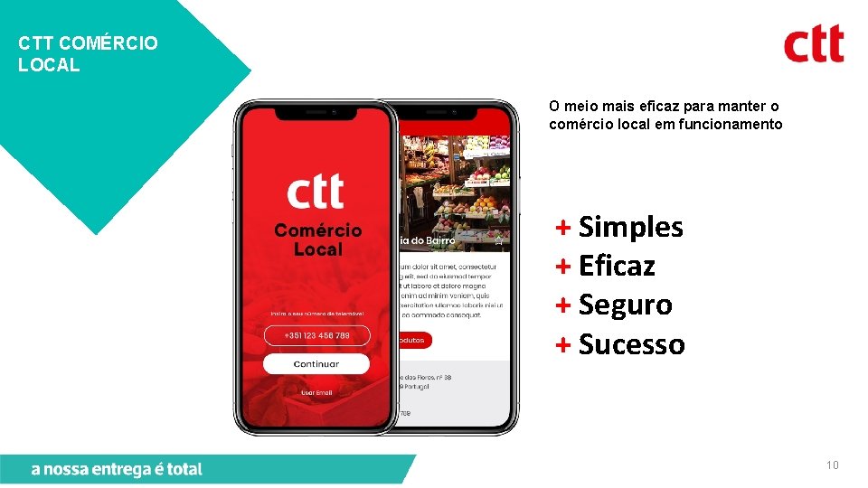 CTT COMÉRCIO LOCAL O meio mais eficaz para manter o comércio local em funcionamento