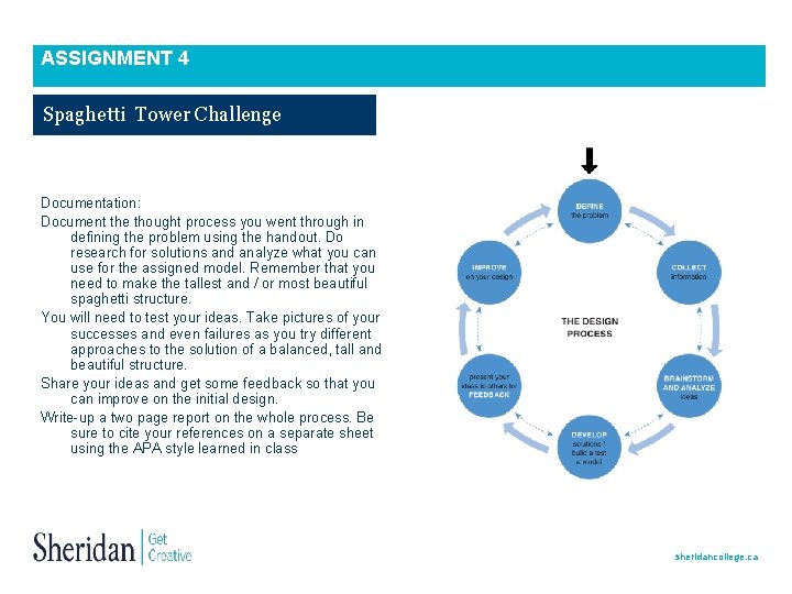 ASSIGNMENT 4 Spaghetti Tower Challenge Requirements Documentation: Document the thought process you went through