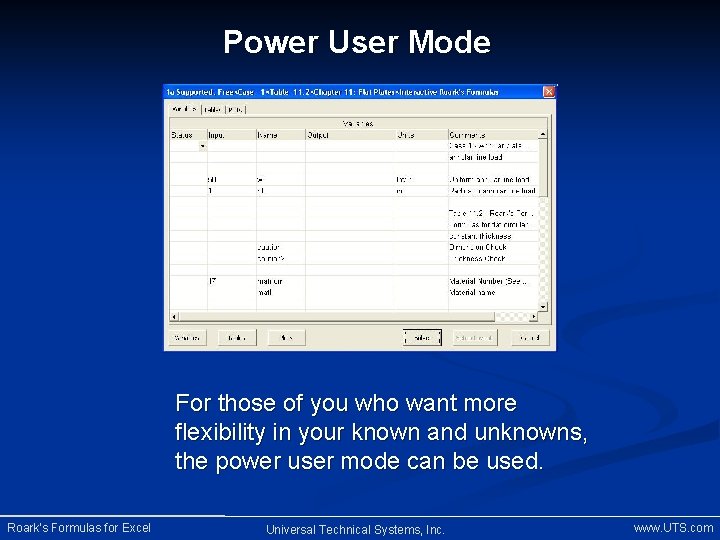 Power User Mode For those of you who want more flexibility in your known