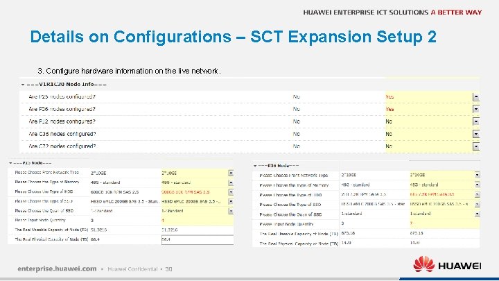 Details on Configurations – SCT Expansion Setup 2 3. Configure hardware information on the