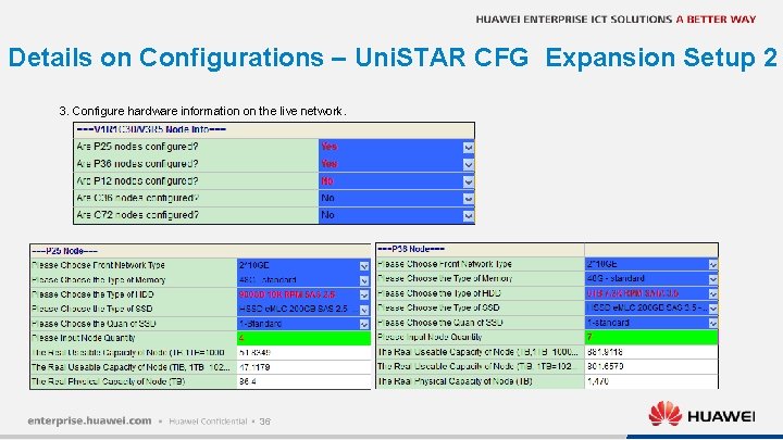 Details on Configurations – Uni. STAR CFG Expansion Setup 2 3. Configure hardware information