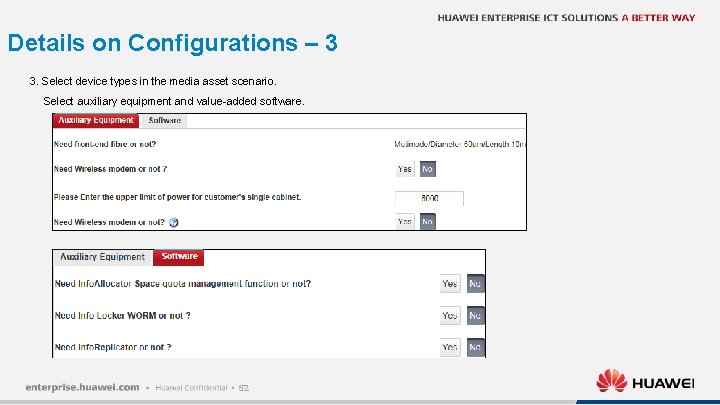 Details on Configurations – 3 3. Select device types in the media asset scenario.