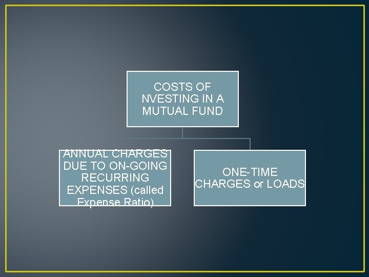 COSTS OF NVESTING IN A MUTUAL FUND ANNUAL CHARGES DUE TO ON-GOING RECURRING EXPENSES