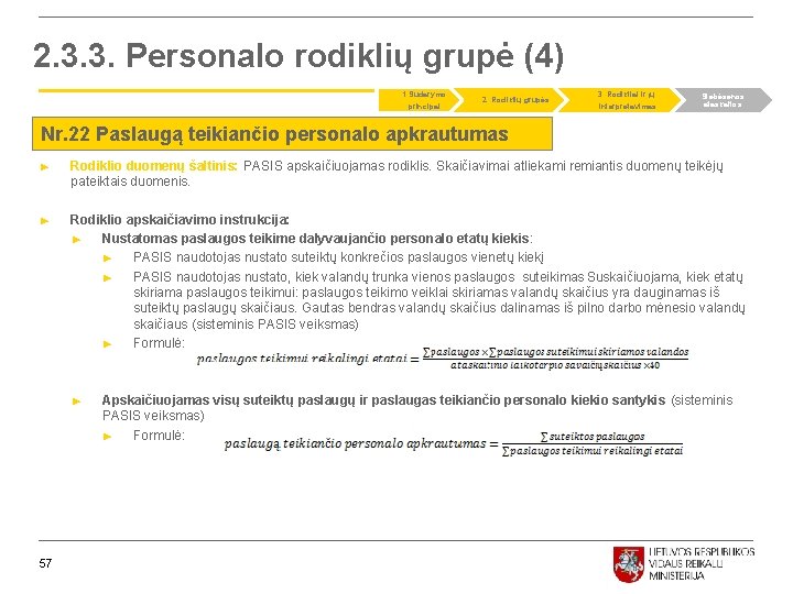 2. 3. 3. Personalo rodiklių grupė (4) 1. Sudarymo principai 2. Rodiklių grupės 3.