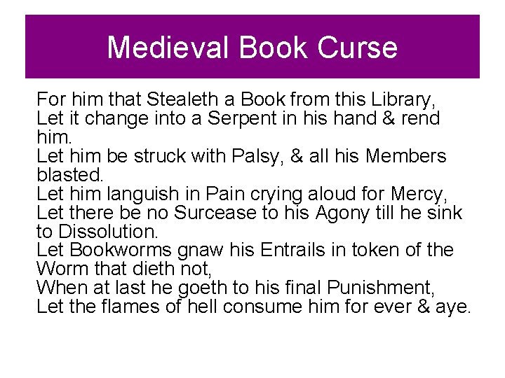 Medieval and Renaissance Libraries Classmate 1 Kim Crawshaw