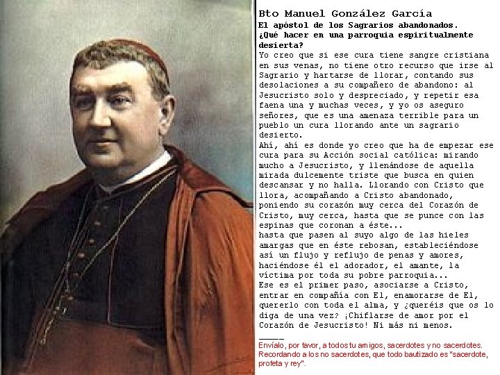 Bto Manuel González García El apóstol de los Sagrarios abandonados. ¿Qué hacer en una Bto Manuel González García El apóstol de los Sagrarios abandonados. ¿Qué hacer en una