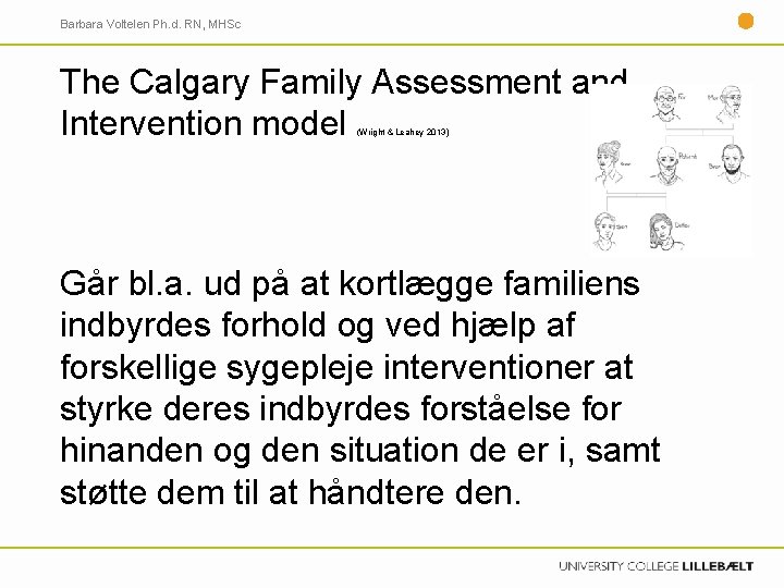 Barbara Voltelen Ph. d. RN, MHSc The Calgary Family Assessment and Intervention model (Wright