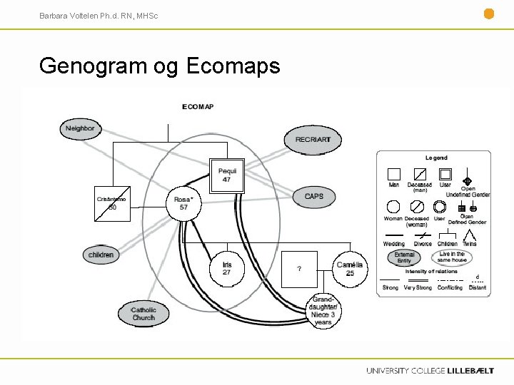 Barbara Voltelen Ph. d. RN, MHSc Genogram og Ecomaps 