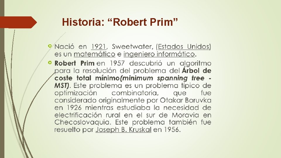 Historia: “Robert Prim” 