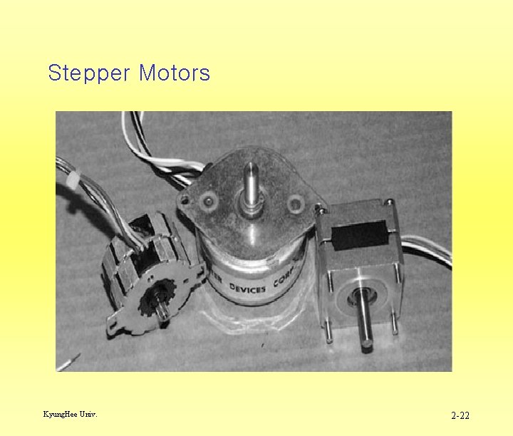 Stepper Motors Kyung. Hee Univ. 2 -22 