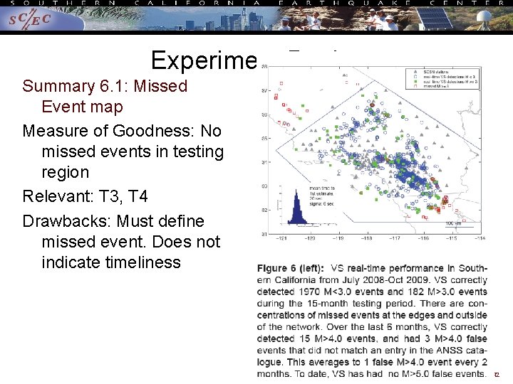 Experiment Design Summary 6. 1: Missed Event map Measure of Goodness: No missed events