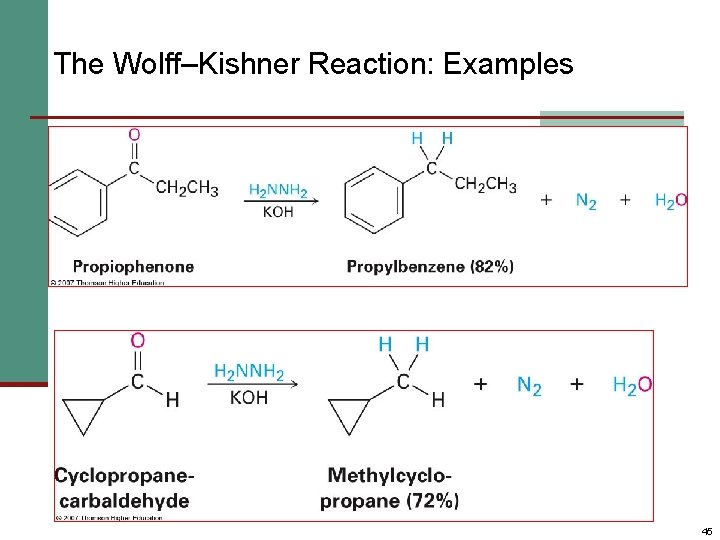 The Wolff–Kishner Reaction: Examples 45 