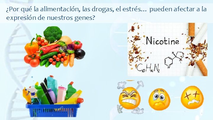 ¿Por qué la alimentación, las drogas, el estrés… pueden afectar a la expresión de