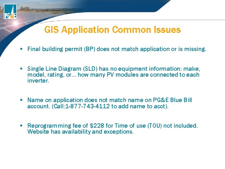 GIS Application Common Issues • Final building permit (BP) does not match application or GIS Application Common Issues • Final building permit (BP) does not match application or