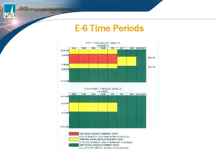 E-6 Time Periods E-6 Time Periods