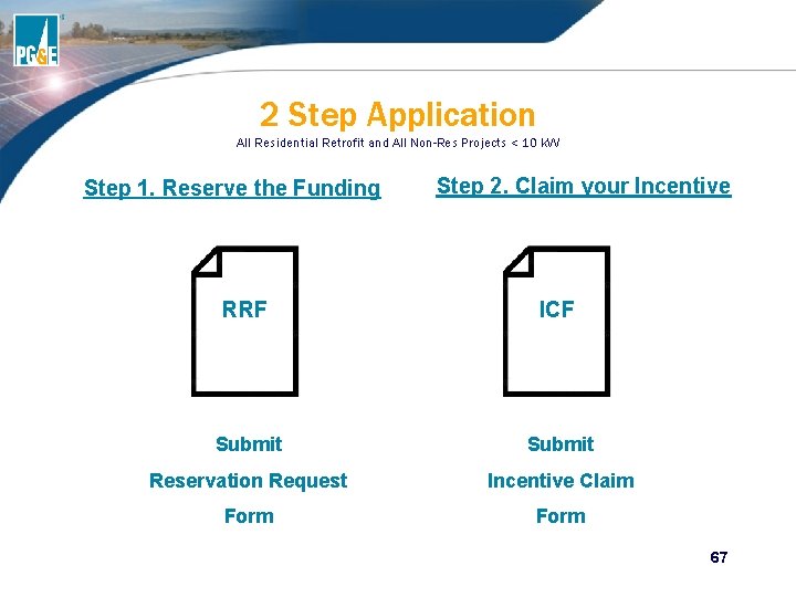 2 Step Application All Residential Retrofit and All Non-Res Projects < 10 k. W 2 Step Application All Residential Retrofit and All Non-Res Projects < 10 k. W