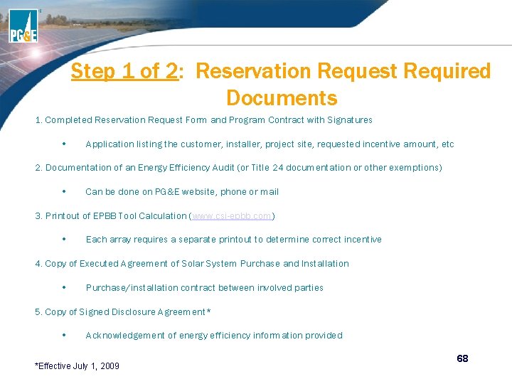 Step 1 of 2: Reservation Request Required Documents 1. Completed Reservation Request Form and Step 1 of 2: Reservation Request Required Documents 1. Completed Reservation Request Form and