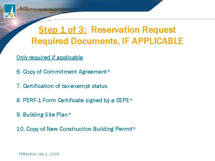Step 1 of 3: Reservation Request Required Documents, IF APPLICABLE Only required if applicable Step 1 of 3: Reservation Request Required Documents, IF APPLICABLE Only required if applicable