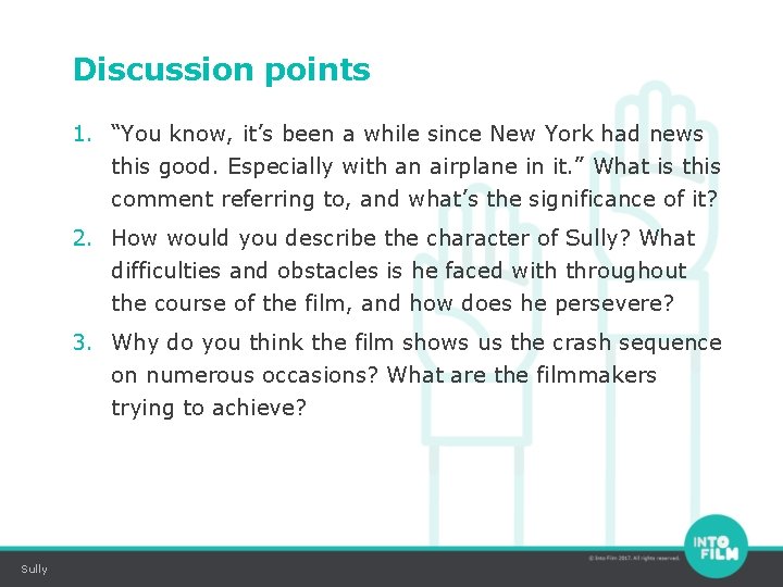 Discussion points 1. “You know, it’s been a while since New York had news