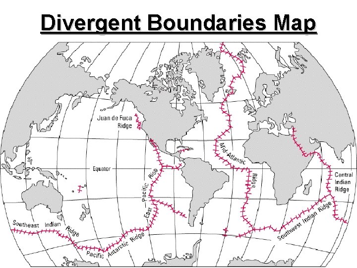 Divergent Boundaries Map 