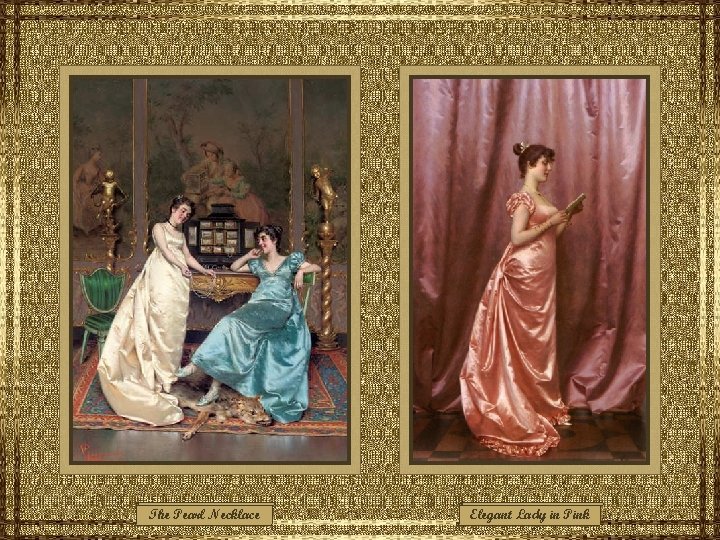 The Pearl Necklace Elegant Lady in Pink 