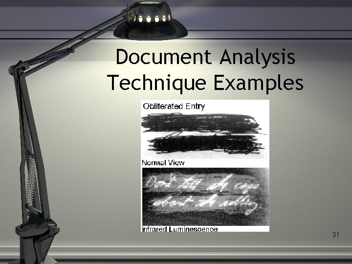 Document Analysis Technique Examples 31 