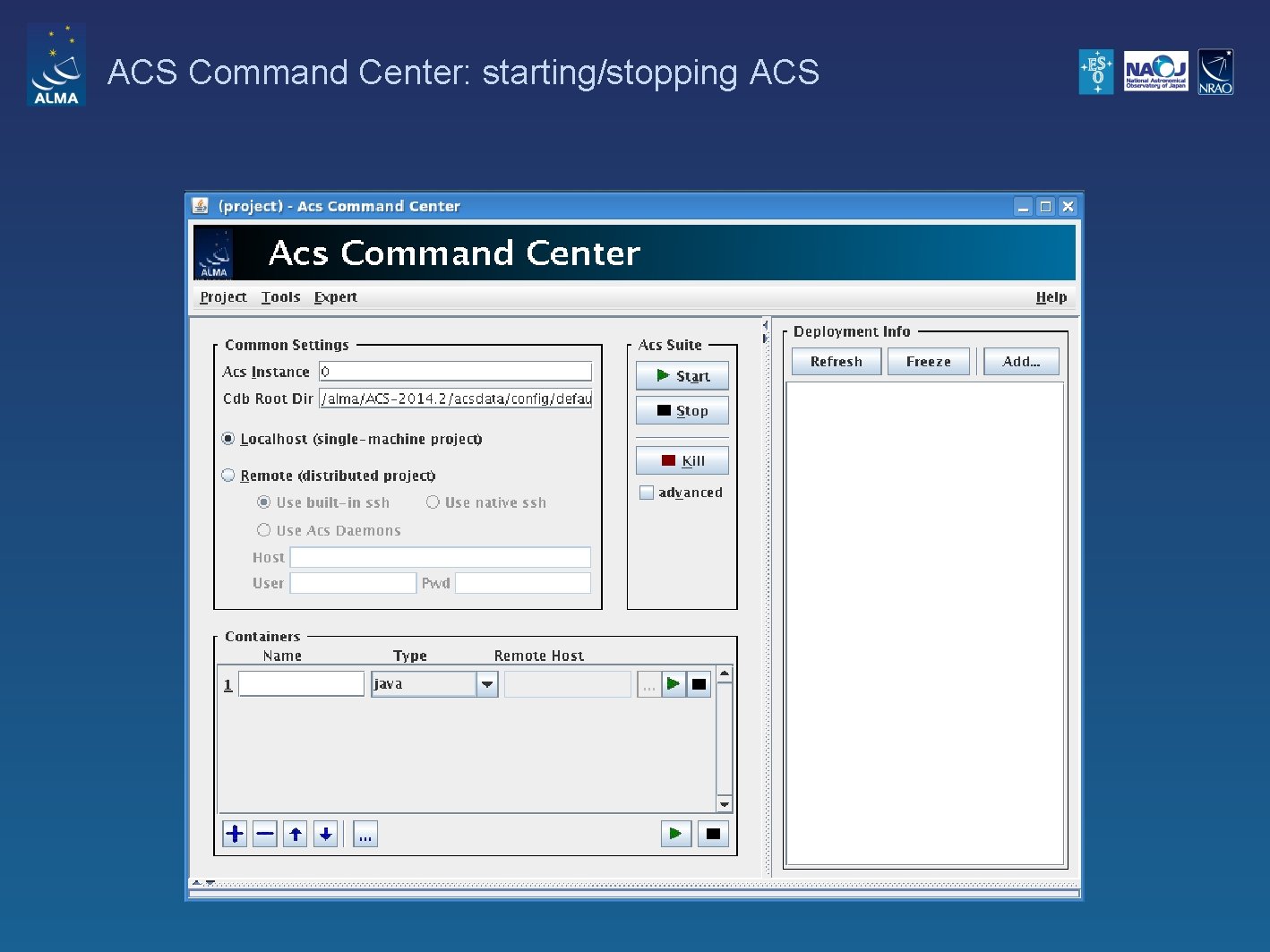 ALMA Common Software Basic Track A walk through