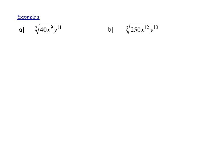Example 2 a] b] 