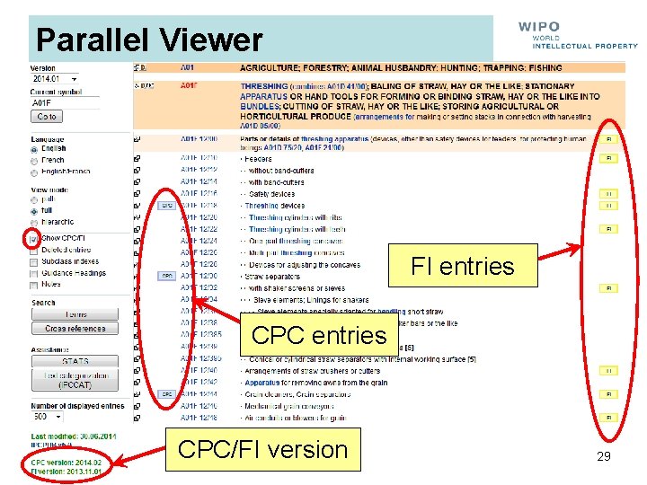 Parallel Viewer FI entries CPC/FI version 29 Parallel Viewer FI entries CPC/FI version 29