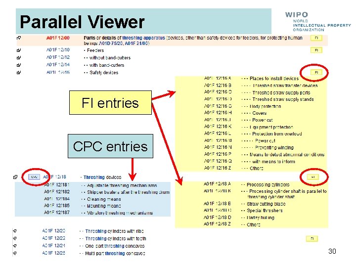 Parallel Viewer FI entries CPC entries 30 Parallel Viewer FI entries CPC entries 30