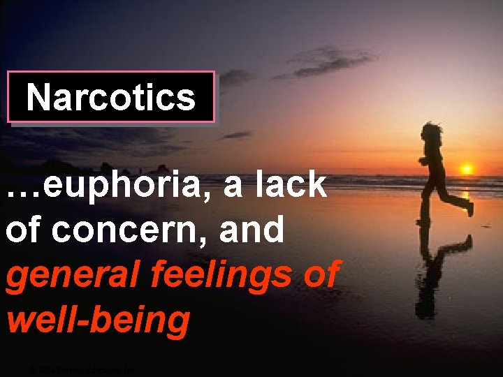 Narcotics …euphoria, a lack of concern, and general feelings of well-being © 2004 Pearson
