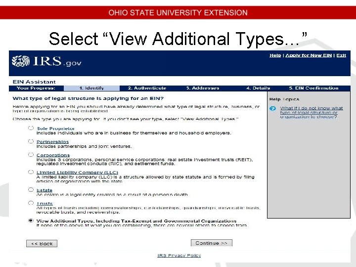 Select “View Additional Types…” Select “View Additional Types…”