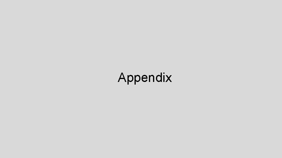 Appendix 