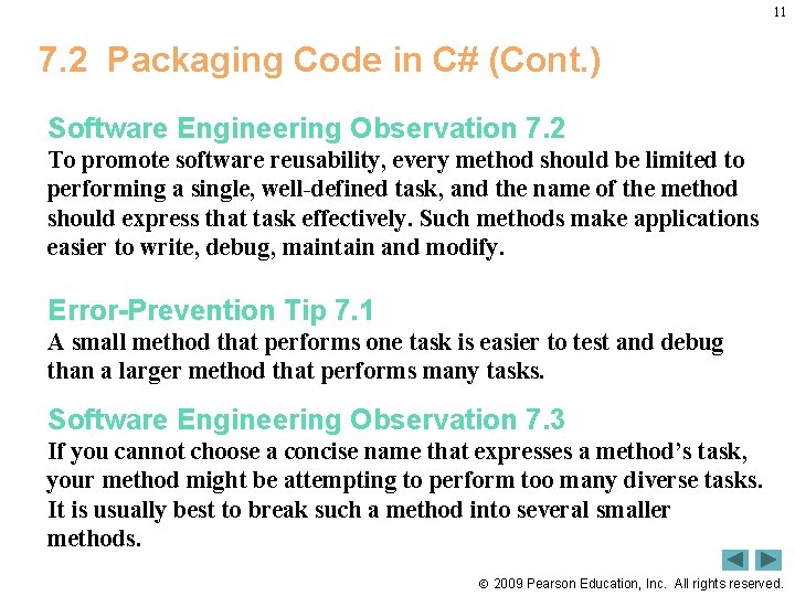 11 7. 2 Packaging Code in C# (Cont. ) Software Engineering Observation 7. 2